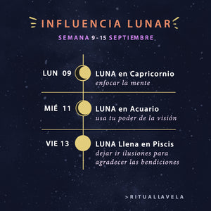 Influencia Lunar de la Semana 9 al 15 de Septiembre