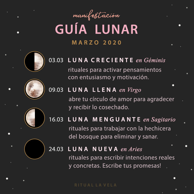 Guía Lunar del Mes de Marzo del 2020