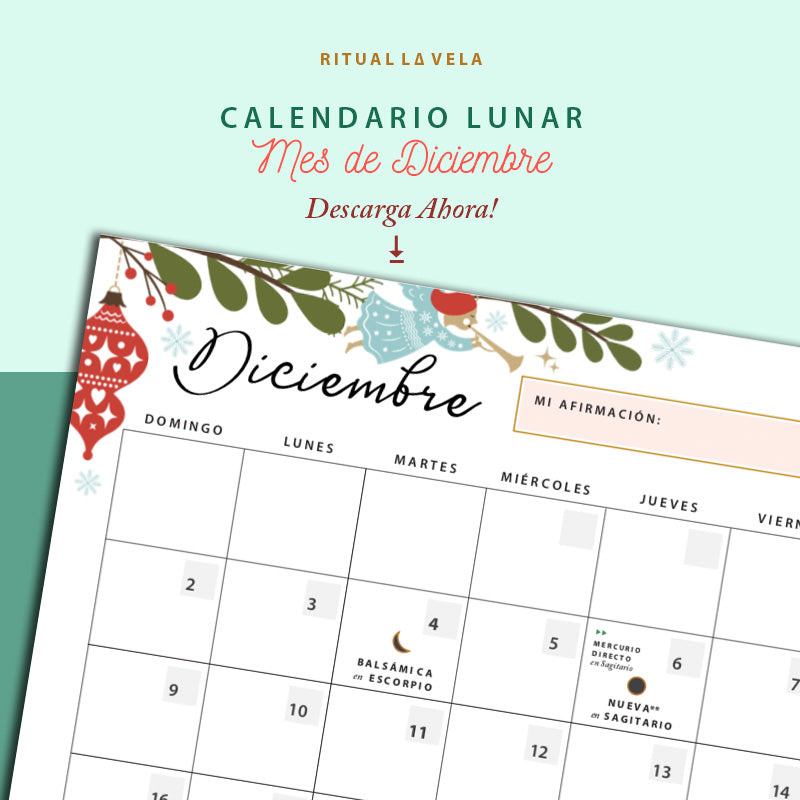 Calendario Lunar de Diciembre 2018