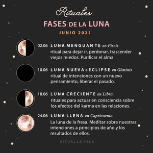 Rituales y Fases de la Luna Mes de Junio 2021