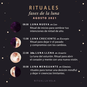 Rituales Fases de la Luna -Agosto 2021