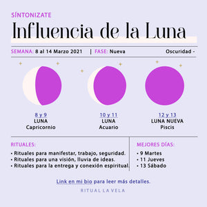 Influencia de la Luna Semana 8 al 14 Marzo 2021