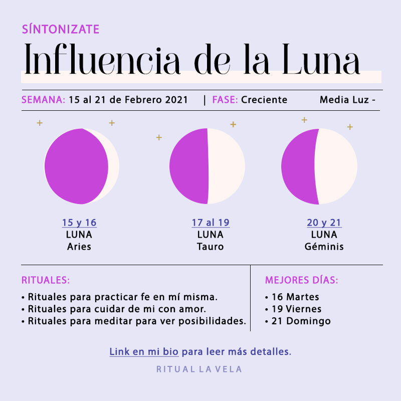 Influencia de la Luna Semana 15 al 21 Febrero 2021