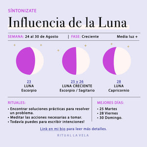 Influencia de la Luna Semana 24 al 30 de Agosto 2020