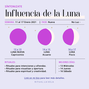 Influencia de la Luna Semana 11 al 17 de Enero 2021