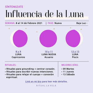 Influencia de la Luna Semana 8 al 14 de Febrero 2021